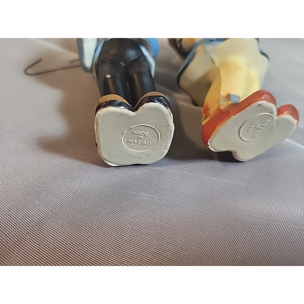 Vintage  Christmas Ornaments Made In Macau Set -‎ Boy and Girl with Heart...